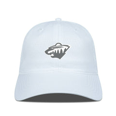 NHL Minnesota Wild Levelwear Matrix Slate & Snow Unstructured Adjustable Hat - White