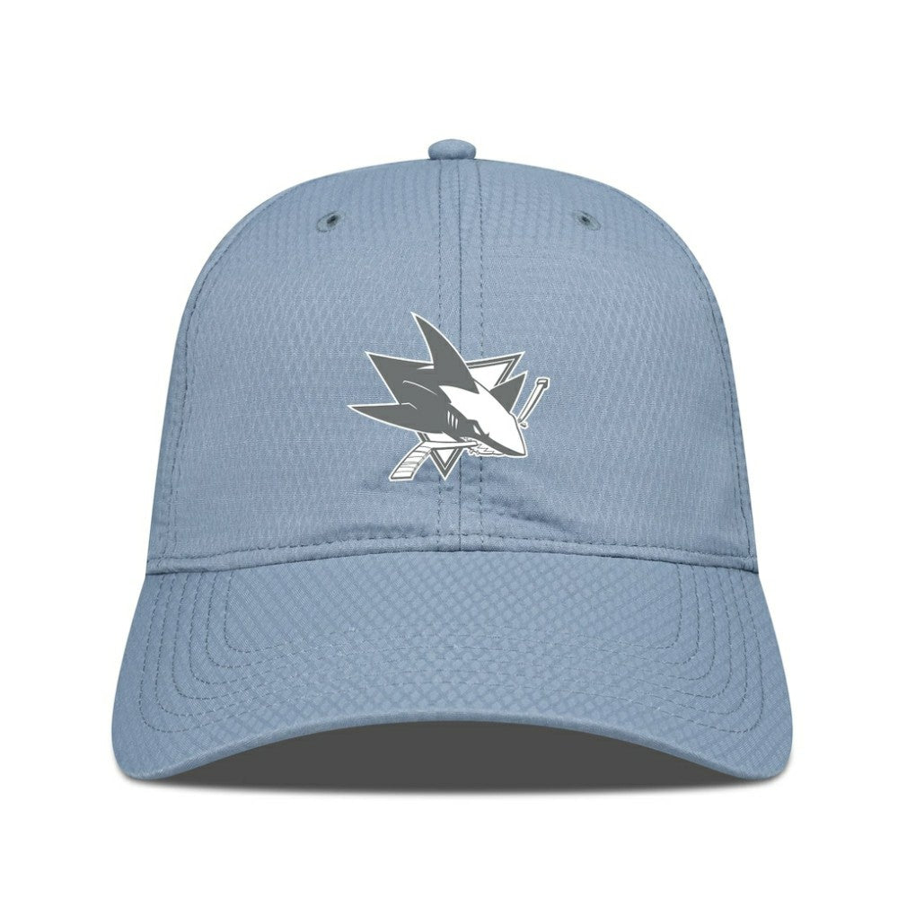 NHL San Jose Sharks Levelwear Matrix Slate & Snow Unstructured Adjustable Hat - Blue