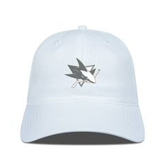 NHL San Jose Sharks Levelwear Matrix Slate & Snow Unstructured Adjustable Hat - White