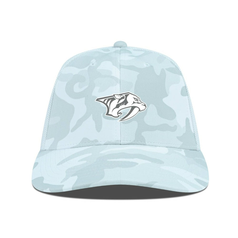 NHL Nashville Predators Levelwear Clash Slate & Snow Meshback Flex Hat - Camo