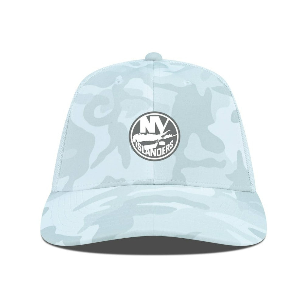 NHL New York Islanders Levelwear Clash Slate & Snow Meshback Flex Hat - Camo