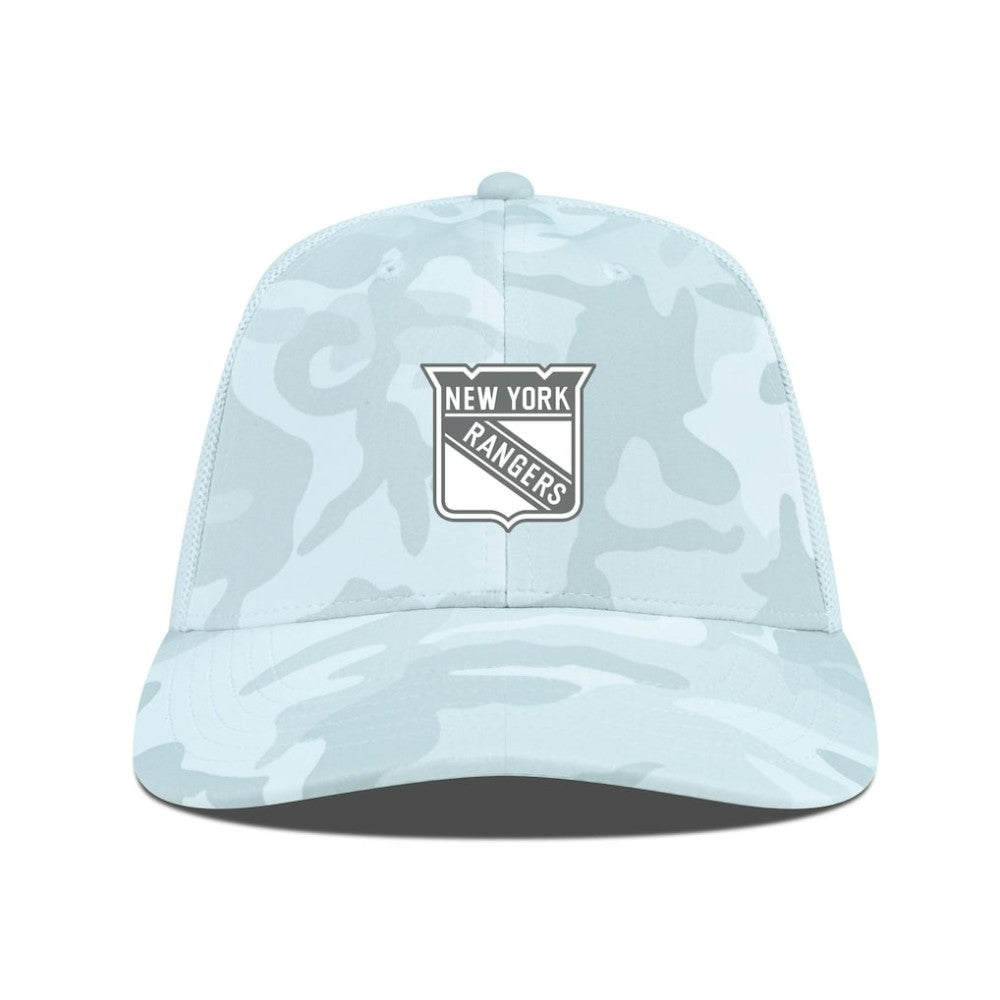 NHL New York Rangers Levelwear Clash Slate & Snow Meshback Flex Hat - Camo
