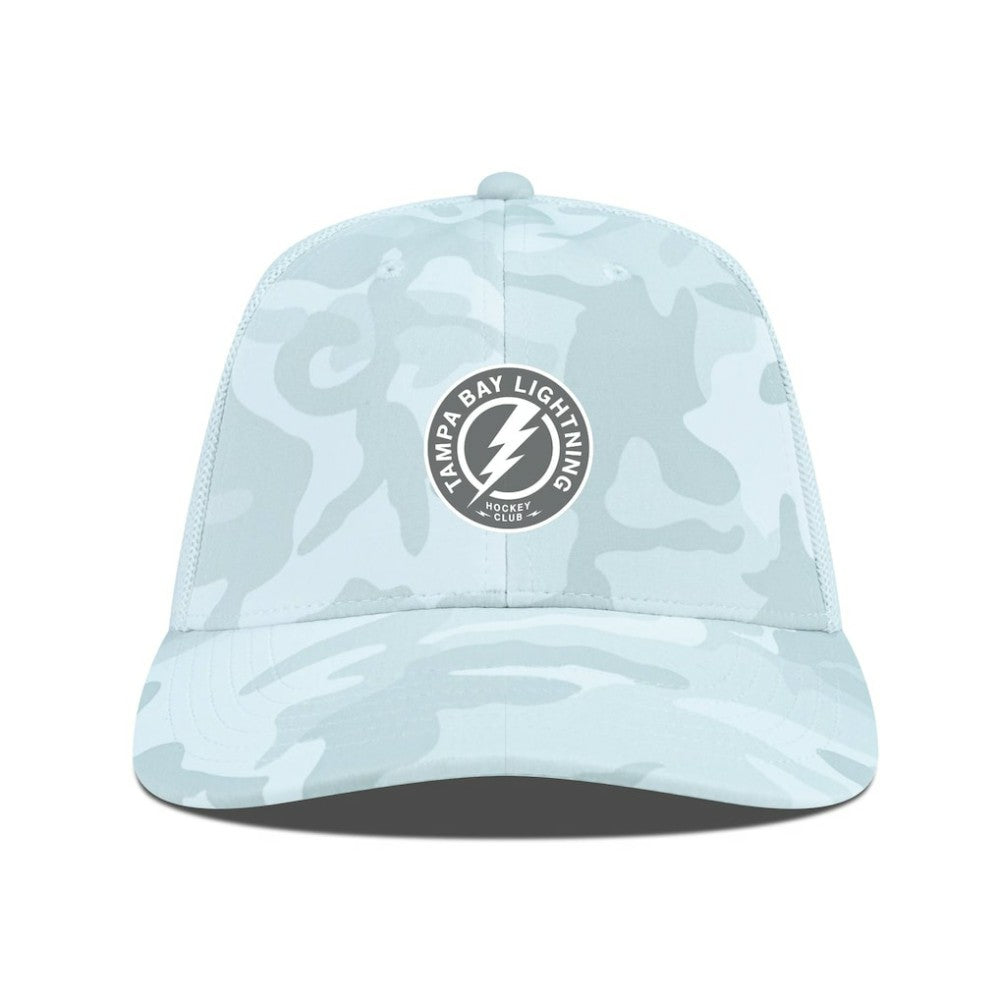 NHL Tampa Bay Lightning Levelwear Clash Slate & Snow Meshback Flex Hat - Camo