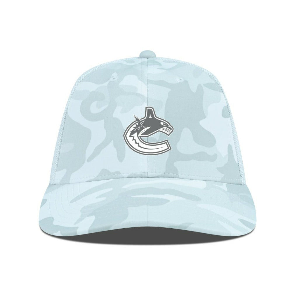 NHL Vancouver Canucks Levelwear Clash Slate & Snow Meshback Flex Hat - Camo
