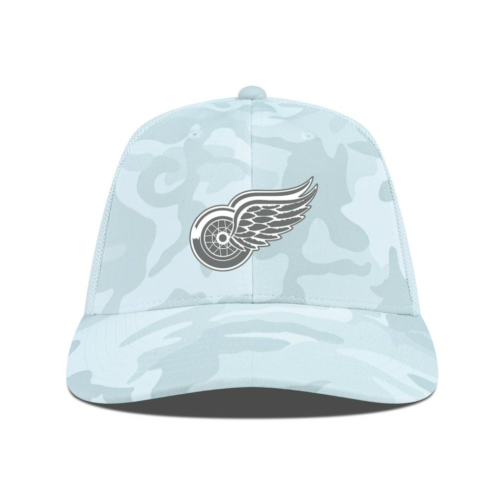 NHL Detroit Red Wings Levelwear Clash Slate & Snow Meshback Flex Hat - Camo
