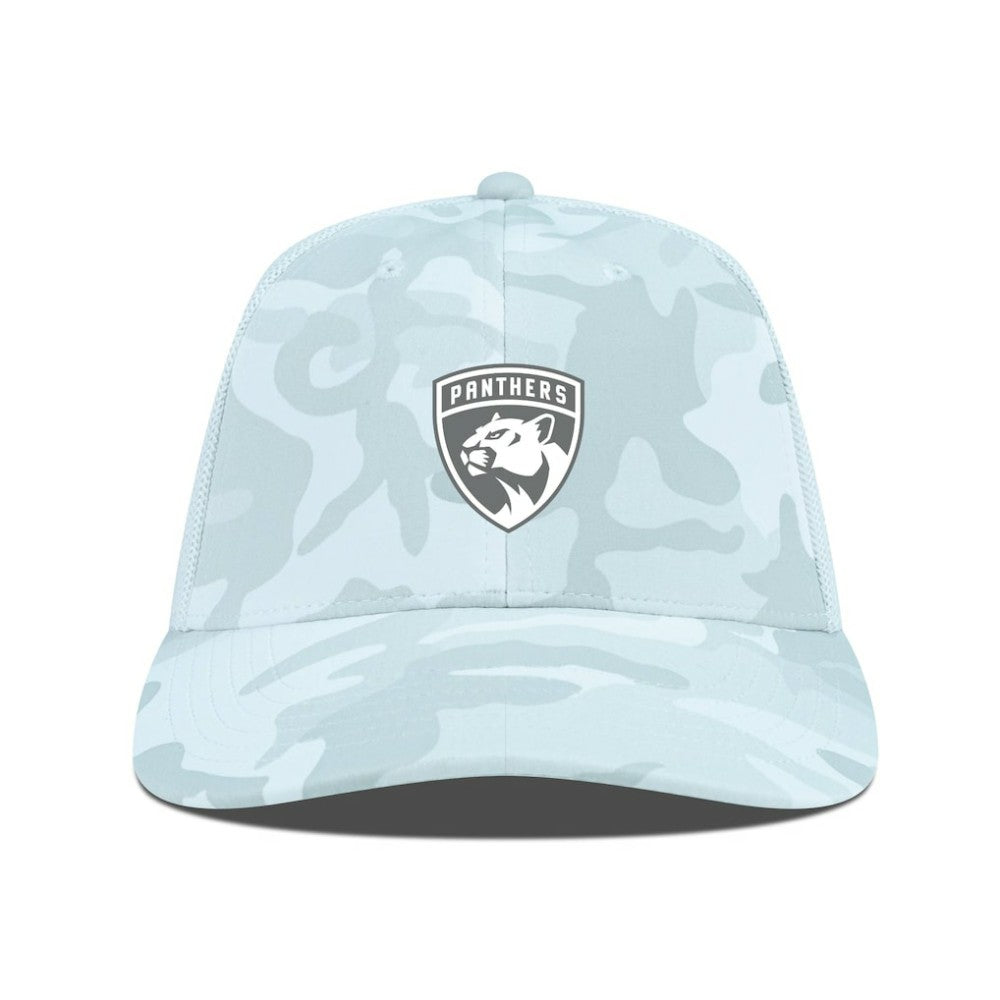 NHL Florida Panthers Levelwear Clash Slate & Snow Meshback Flex Hat - Camo