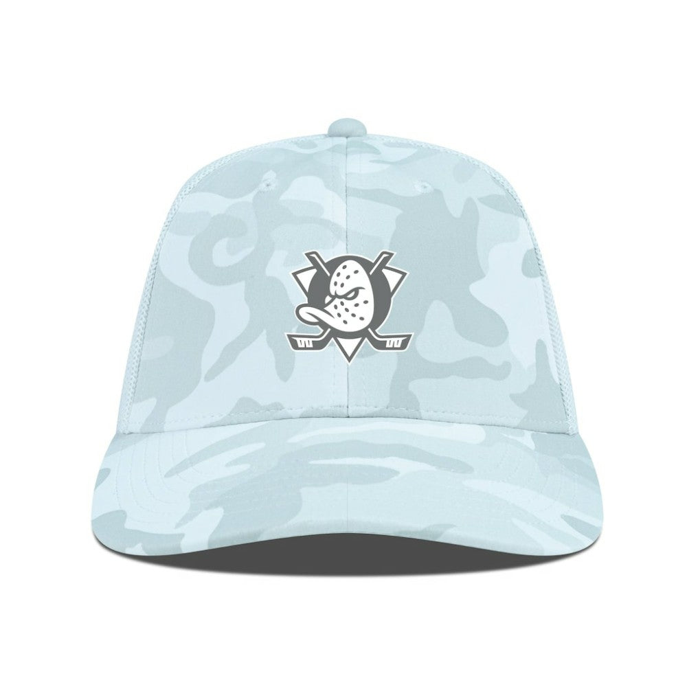 NHL Anaheim Ducks Levelwear Clash Slate & Snow Meshback Flex Hat - Camo