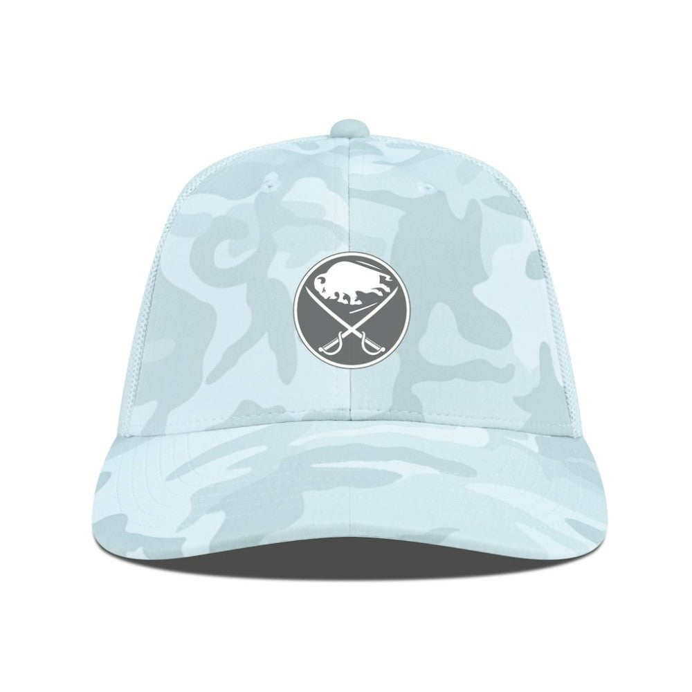 NHL Buffalo Sabres Levelwear Clash Slate & Snow Meshback Flex Hat - Camo