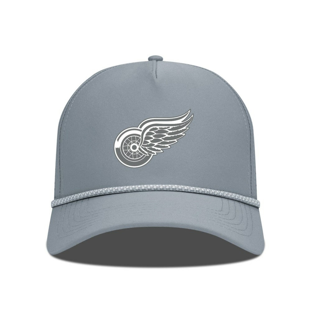 NHL Detroit Red Wings Levelwear Gordon Slate & Snow Rope Adjustable Hat - Gray