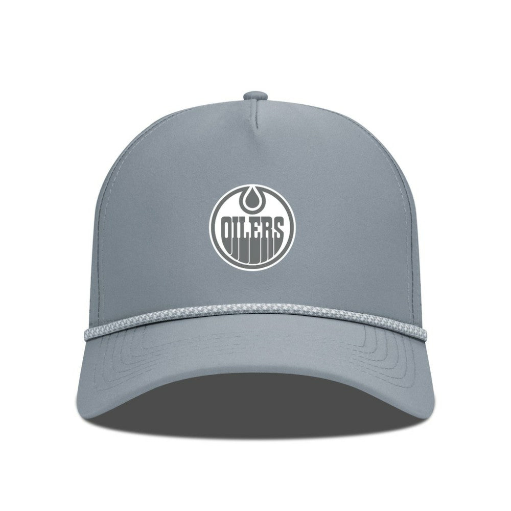 NHL Edmonton Oilers Levelwear Gordon Slate & Snow Rope Adjustable Hat - Gray