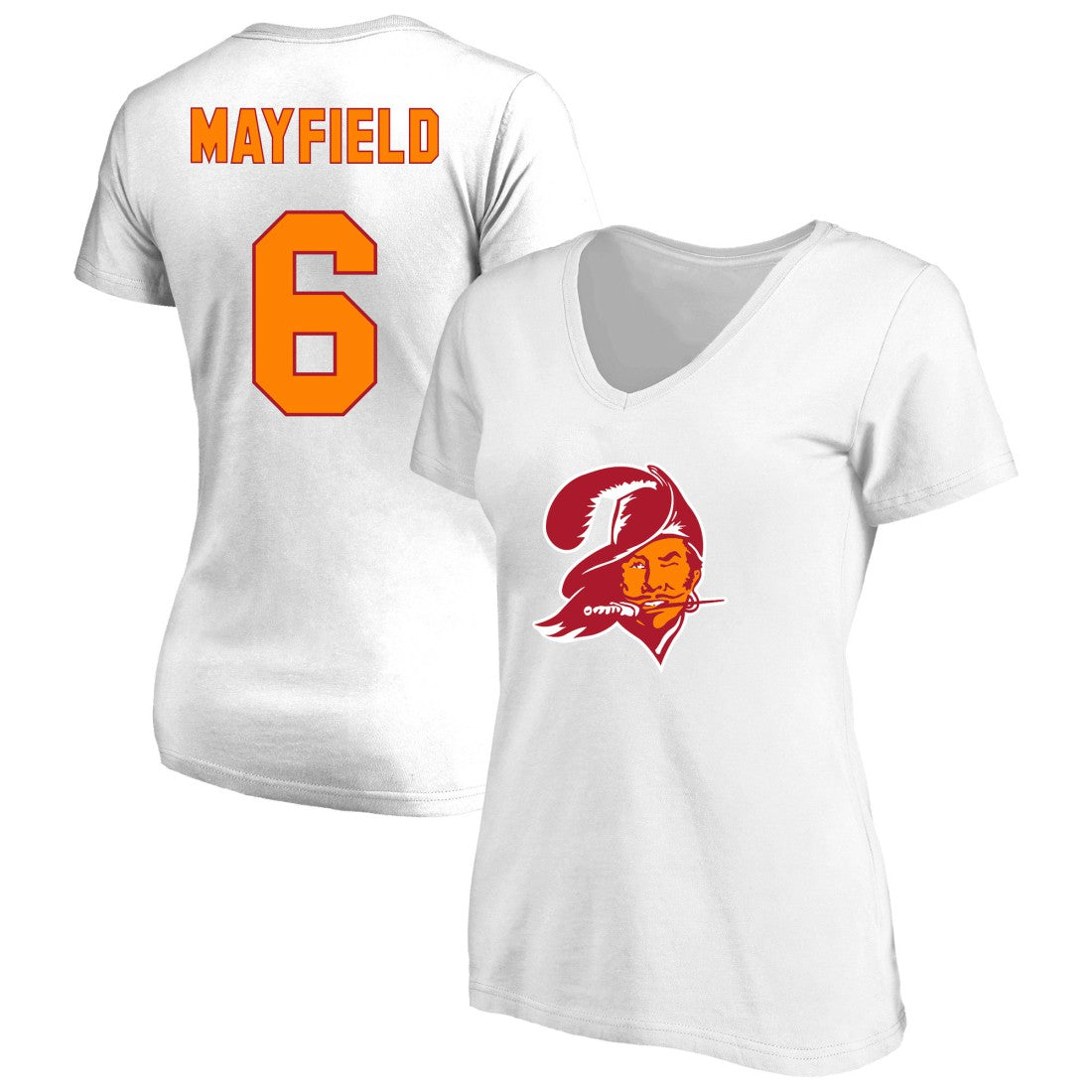 Baker Mayfield Tampa Bay Buccaneers Women's Plus Size Name & Number Scoop Neck T-Shirt White