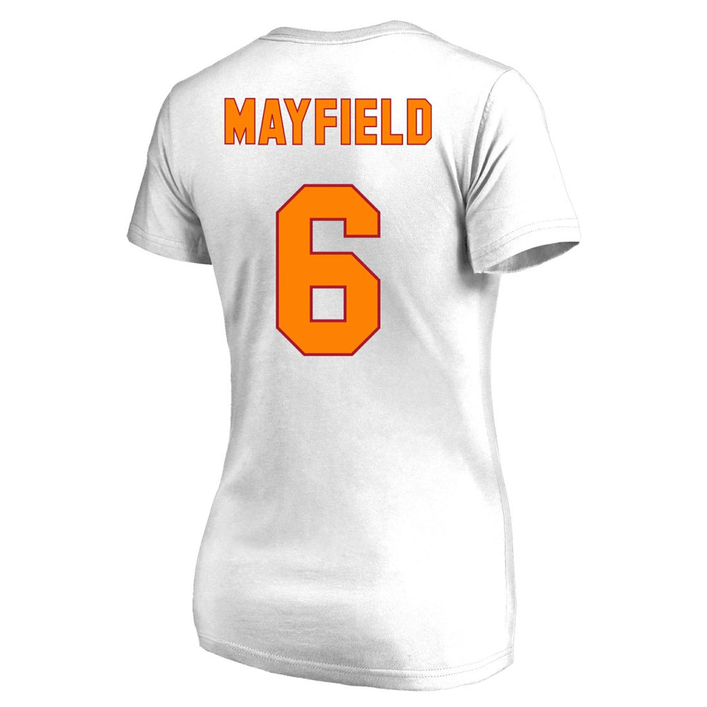 Baker Mayfield Tampa Bay Buccaneers Women's Plus Size Name & Number Scoop Neck T-Shirt White
