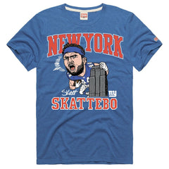 Cam Skattebo New York Giants Homage Unisex Caricature Player Graphic Tri-Blend T-Shirt Royal