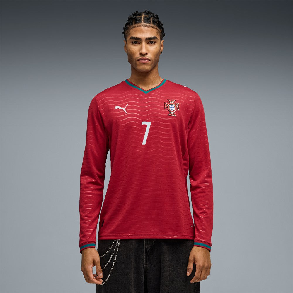 Cristiano Ronaldo Portugal National Team 2026 Home Replica Long Sleeve Jersey Red shop