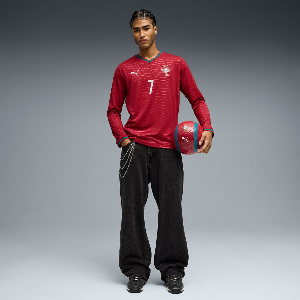 Cristiano Ronaldo Portugal National Team 2026 Home Replica Long Sleeve Jersey Red shop