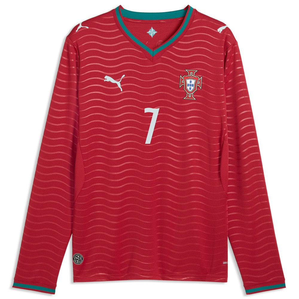 Cristiano Ronaldo Portugal National Team 2026 Home Replica Long Sleeve Jersey Red shop