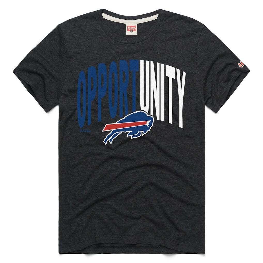 Buffalo Bills Homage Unisex 2025 Inspire Change Opportunity Tri-Blend T-Shirt Charcoal