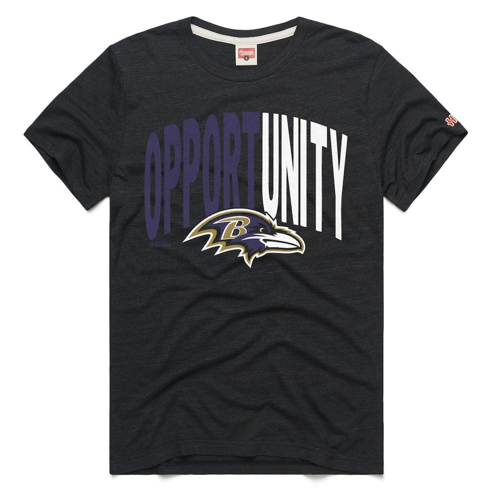 Baltimore Ravens Homage Unisex 2025 Inspire Change Opportunity Tri-Blend T-Shirt Charcoal