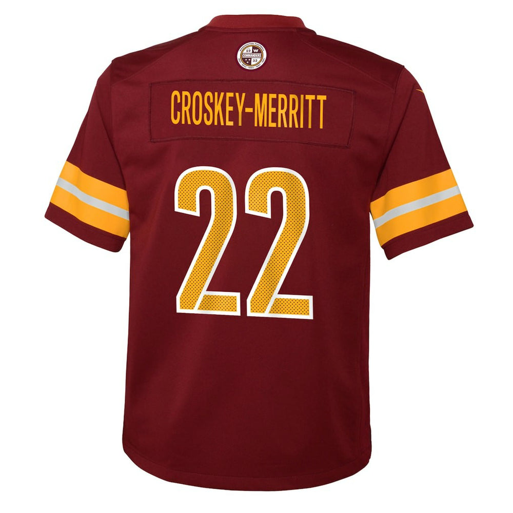 Jacory Croskey-Merritt Washington Commanders Youth Team Game Jersey Burgundy