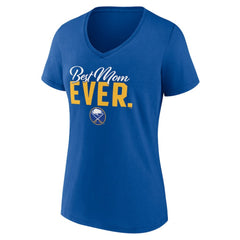 NHL Buffalo Sabres Women's Best Mom Ever V-Neck T-Shirt - Royal