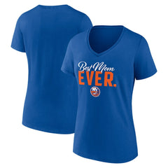 NHL New York Islanders Women's Best Mom Ever V-Neck T-Shirt - Royal