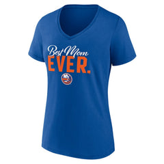 NHL New York Islanders Women's Best Mom Ever V-Neck T-Shirt - Royal