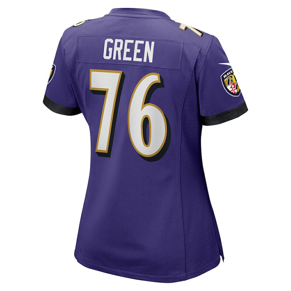 Kenyon Green Baltimore Ravens Women's Team Game Jersey Purple