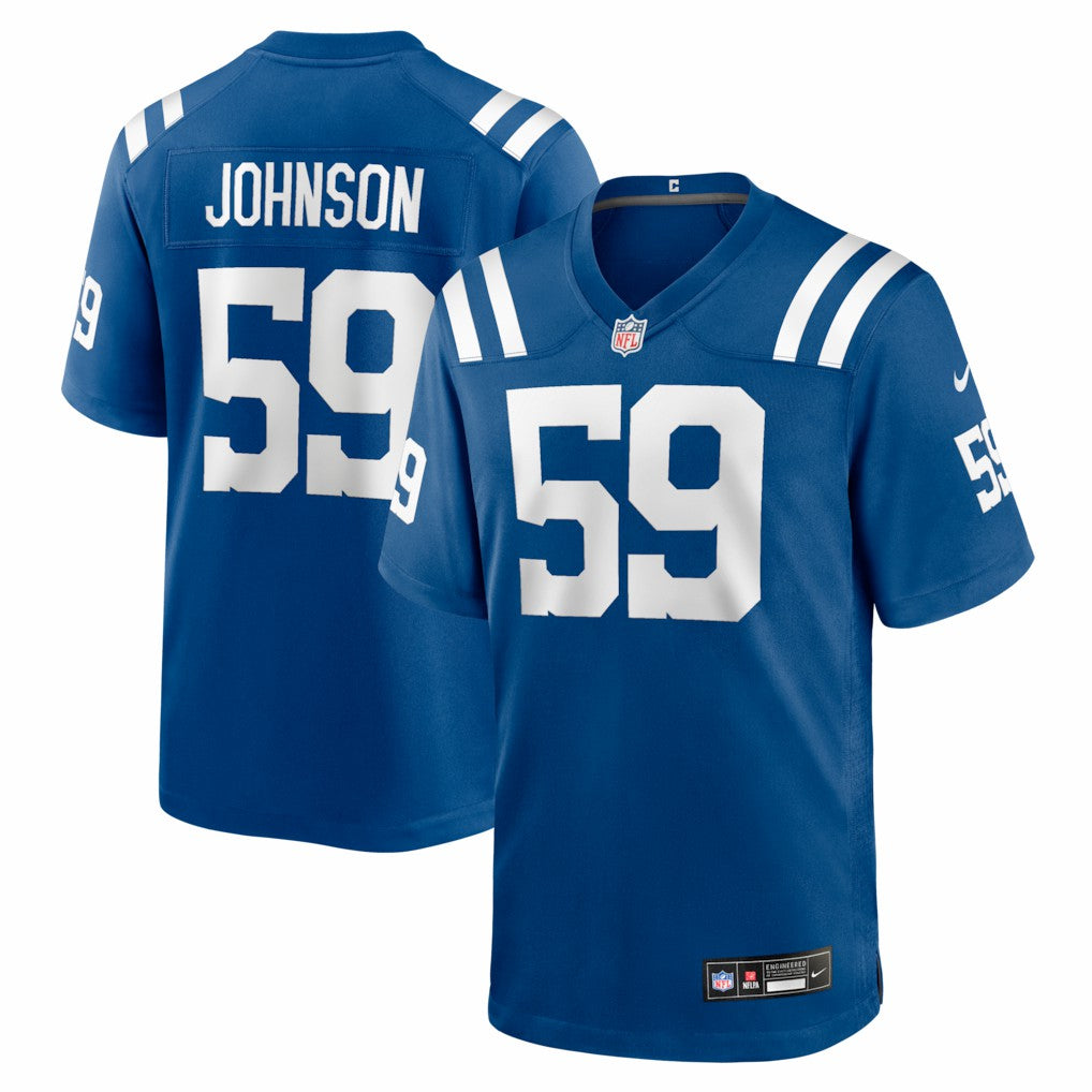 Buddy Johnson Indianapolis Colts Team Game Jersey Royal