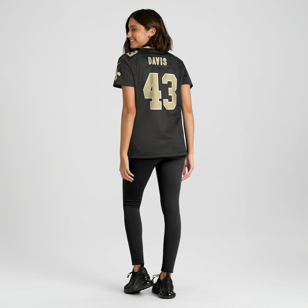 Michael Davis New Orleans Saints Women's Team Game Jersey Black