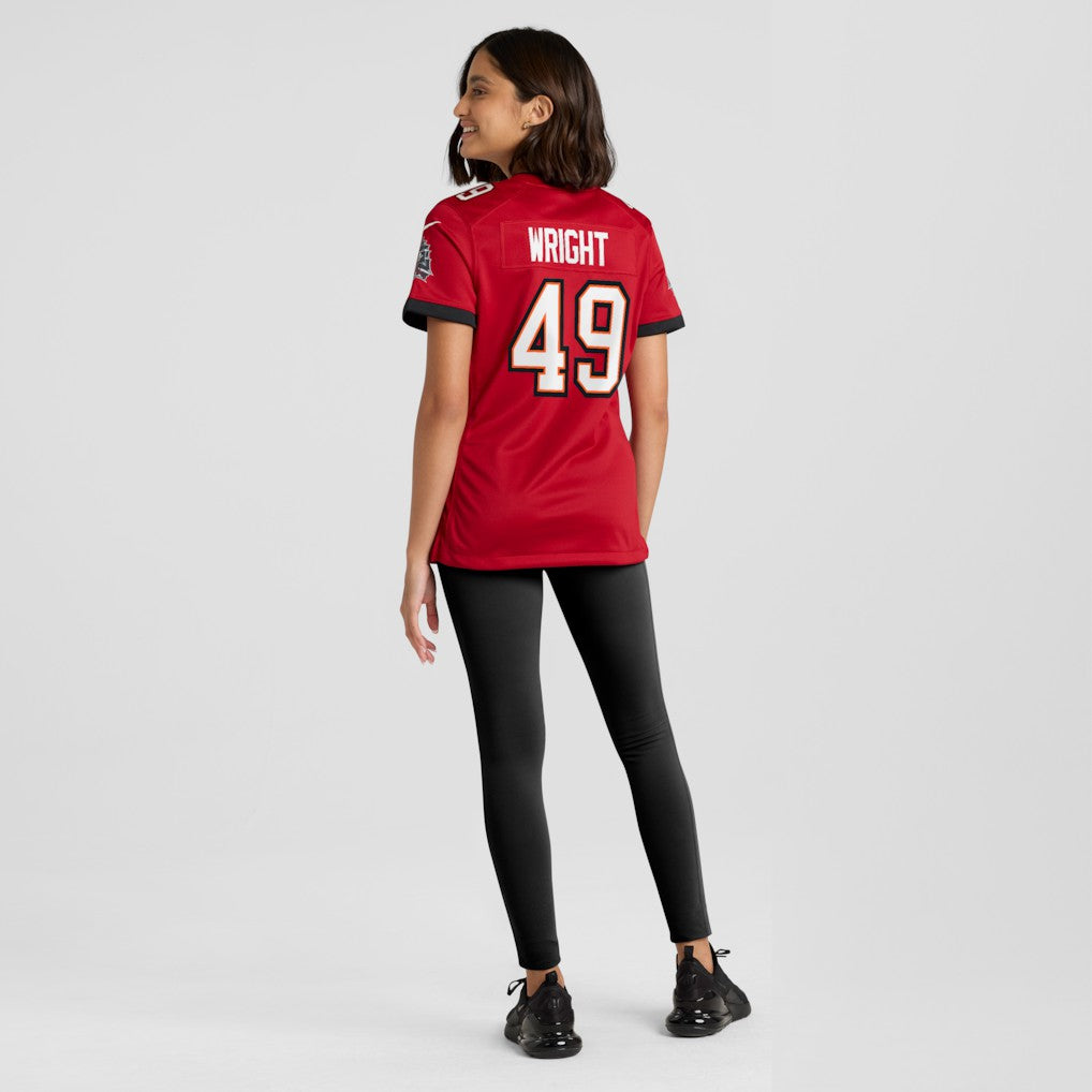 Owen Wright Tampa Bay Buccaneers Women's Team Game Jersey Red