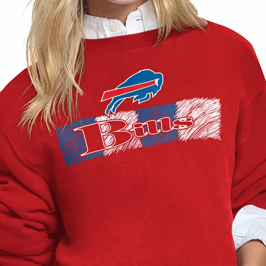 Buffalo Bills Starter Women's Color Shading Team Logo Fleece Sweatshirt Red