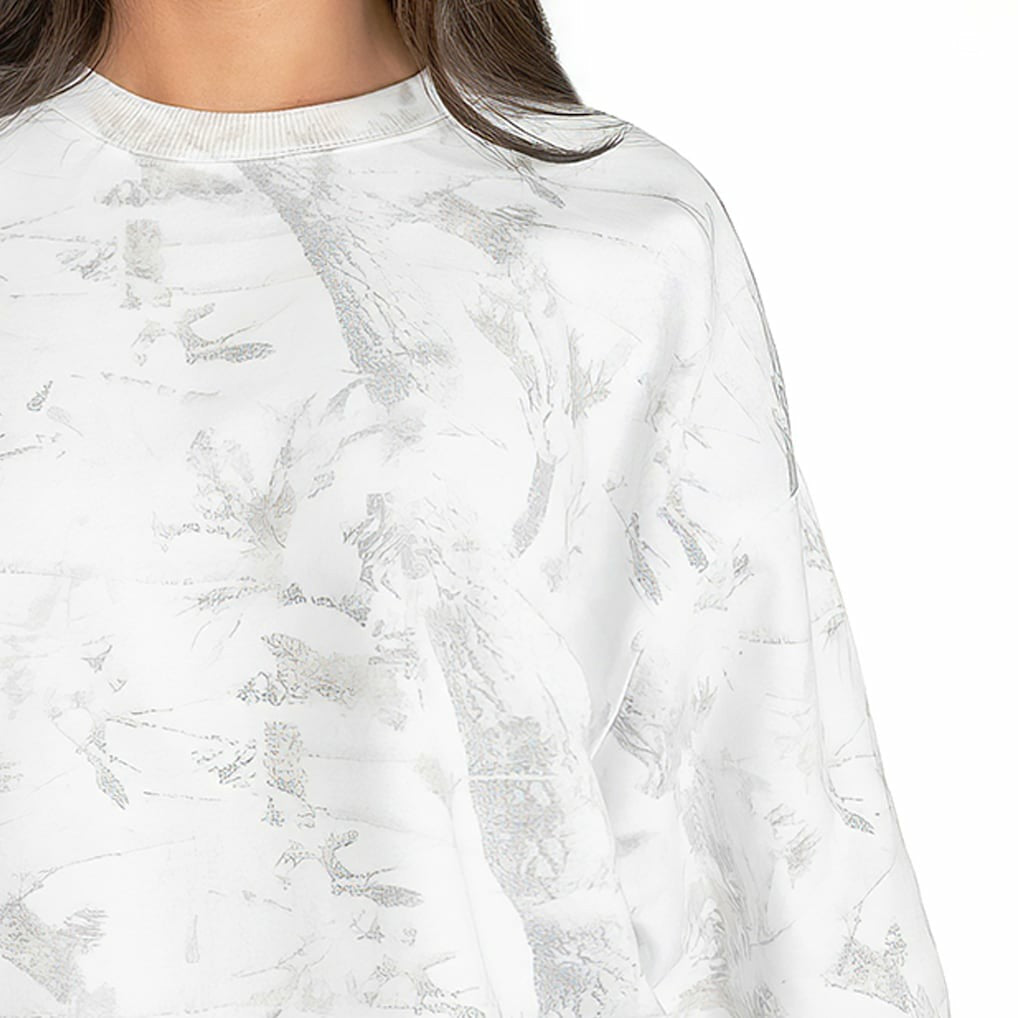 Baltimore Ravens Gameday Couture Women's Whiteout Oversized Premium Fleece Sweatshirt Arctic Camo