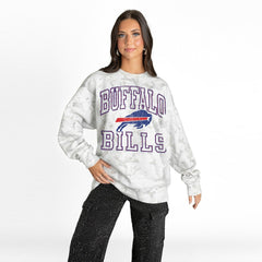 Buffalo Bills Gameday Couture Women's Whiteout Oversized Premium Fleece Sweatshirt Arctic Camo