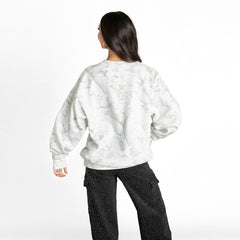 San Francisco 49ers Gameday Couture Women's Whiteout Oversized Premium Fleece Sweatshirt Arctic Camo