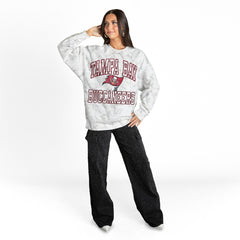 Tampa Bay Buccaneers Gameday Couture Women's Whiteout Oversized Premium Fleece Sweatshirt Arctic Camo