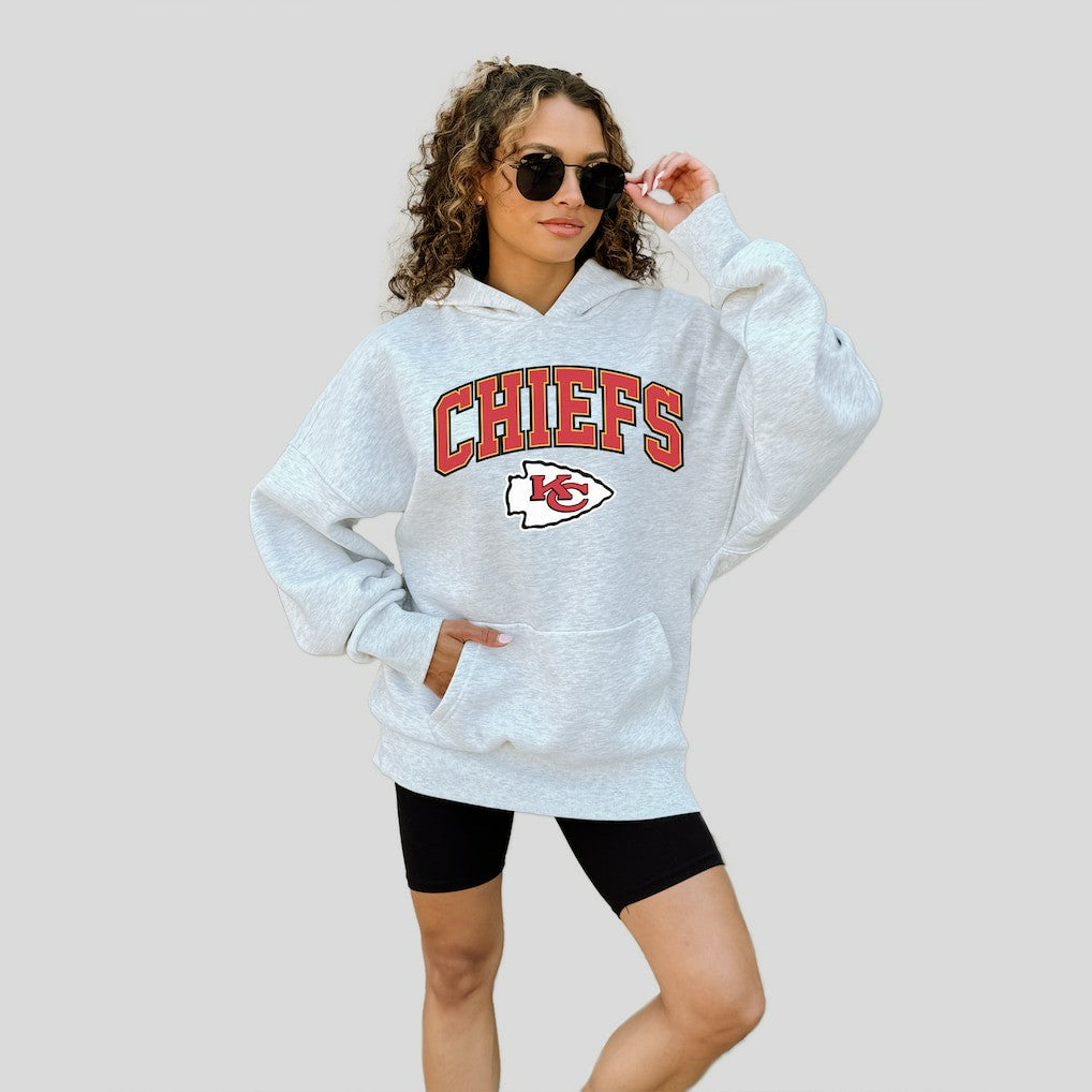 Kansas City Chiefs Gameday Couture Women's Fan Edition Premium Weight Hoodie Ash