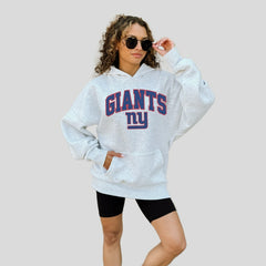New York Giants Gameday Couture Women's Fan Edition Premium Weight Hoodie Ash