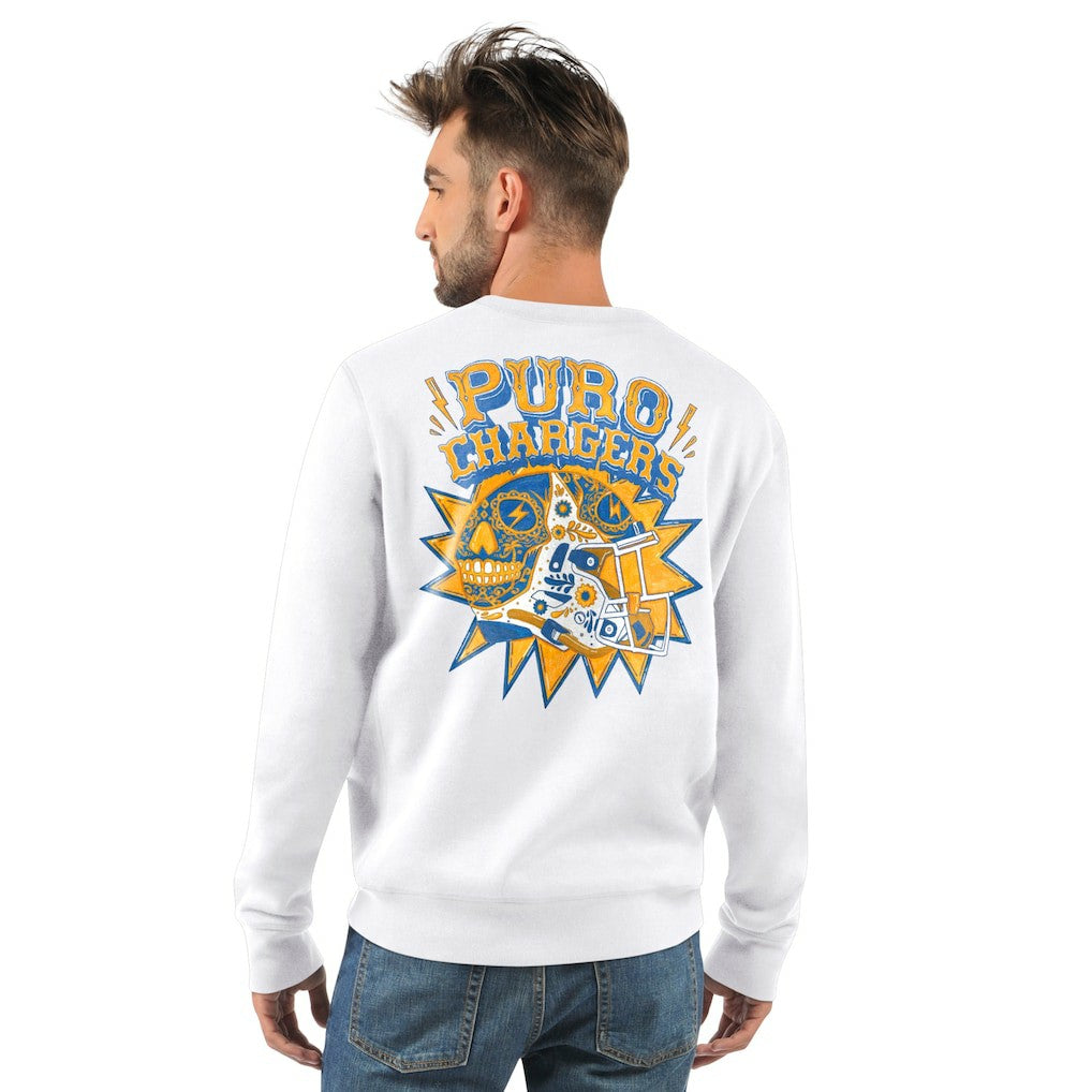 Los Angeles Chargers Starter Classic Puro Crew Neck Sweatshirt White