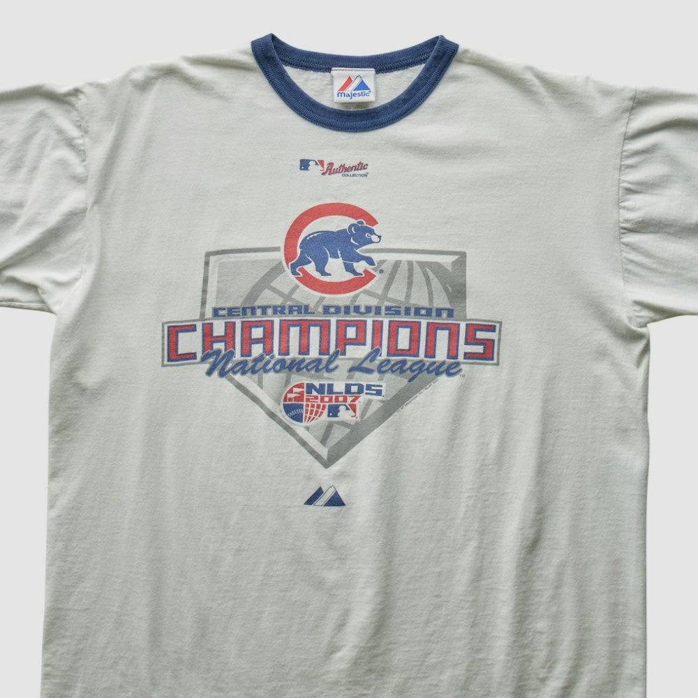 Chicago Cubs Majestic 2007 T-Shirt - White - M by Fanatics Real Vintage T-shirts