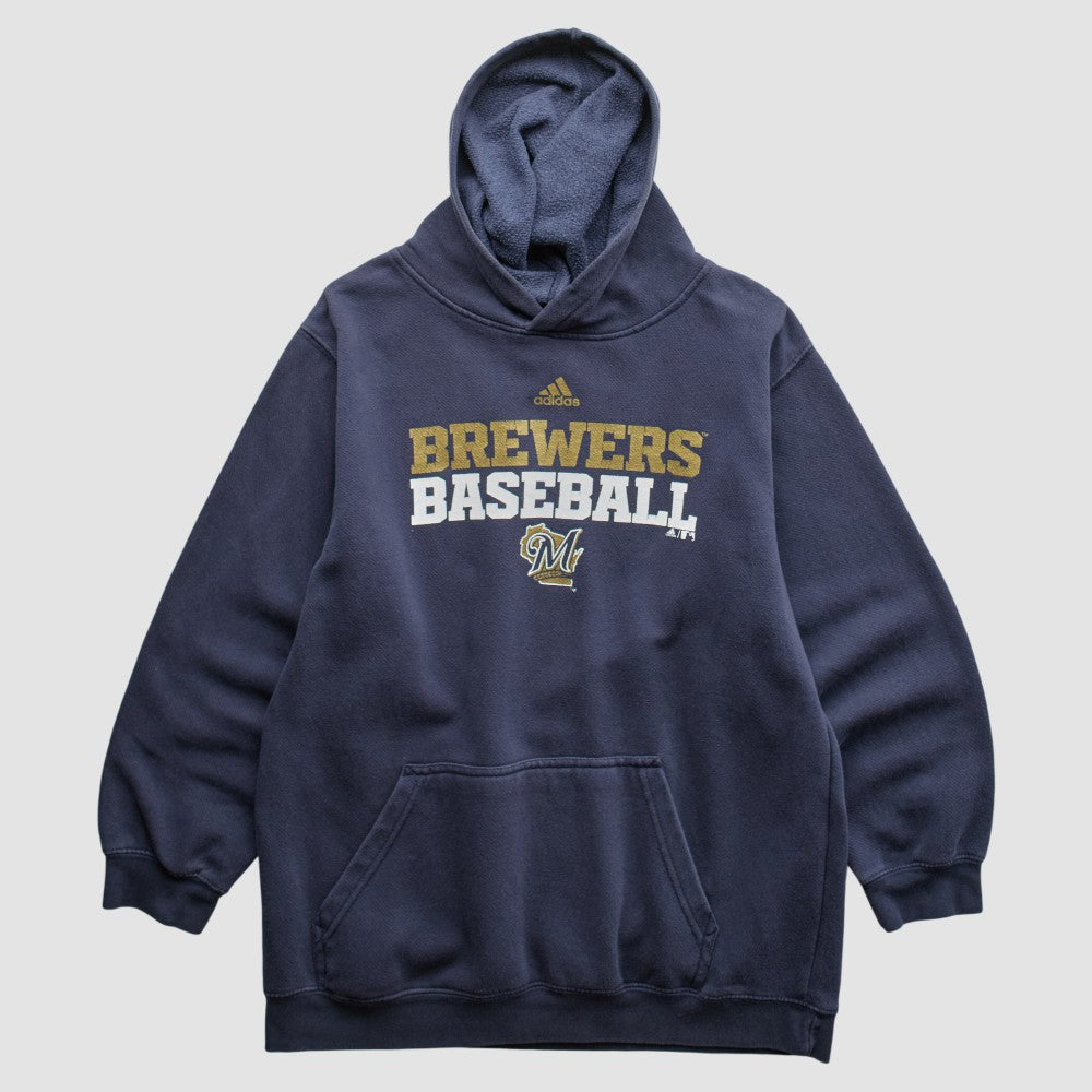 Milwaukee Brewers Adidas 2000s Pullover Sweatshirt - Navy - XS by Fanatics Real Vintage Pullover