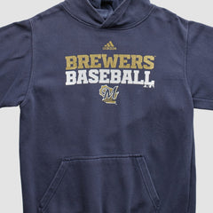 Milwaukee Brewers Adidas 2000s Pullover Sweatshirt - Navy - XS by Fanatics Real Vintage Pullover