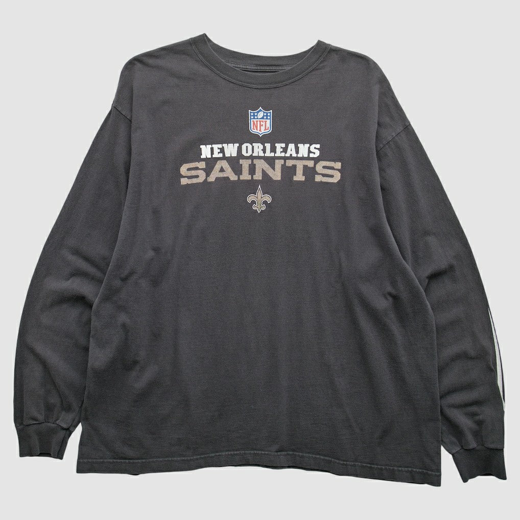 New Orleans Saints 2000s Long Sleeve T-Shirt Black Vintage