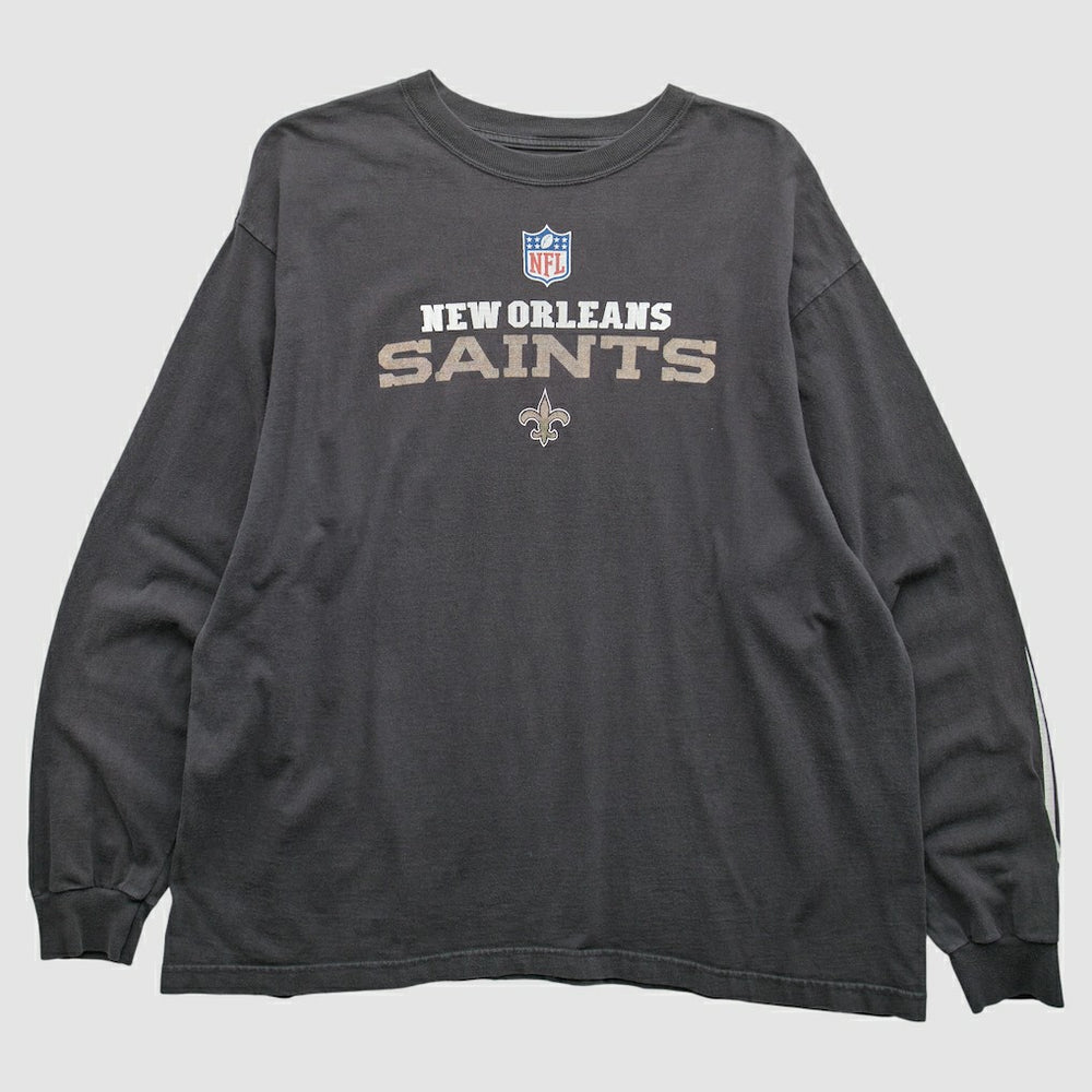 New Orleans Saints 2000s Long Sleeve T-Shirt Black Vintage