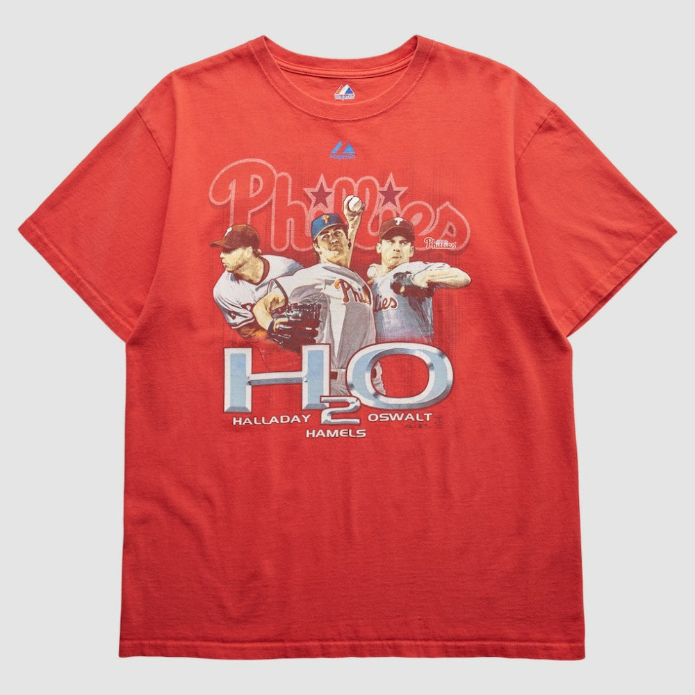 Philadelphia Phillies Majestic 2010 T-Shirt - Red - M by Fanatics Real Vintage T-shirts