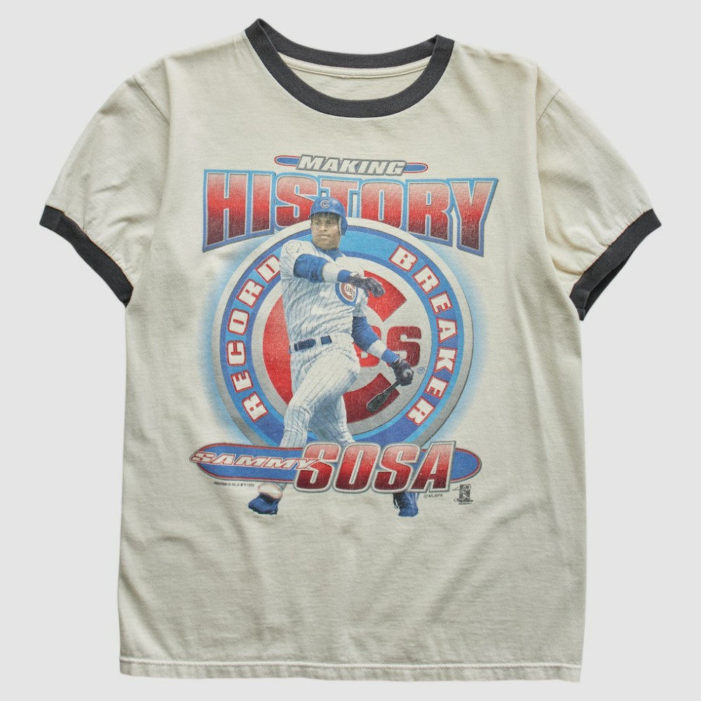 Chicago Cubs Starter 1996 T-Shirt - White - S by Fanatics Real Vintage T-shirts