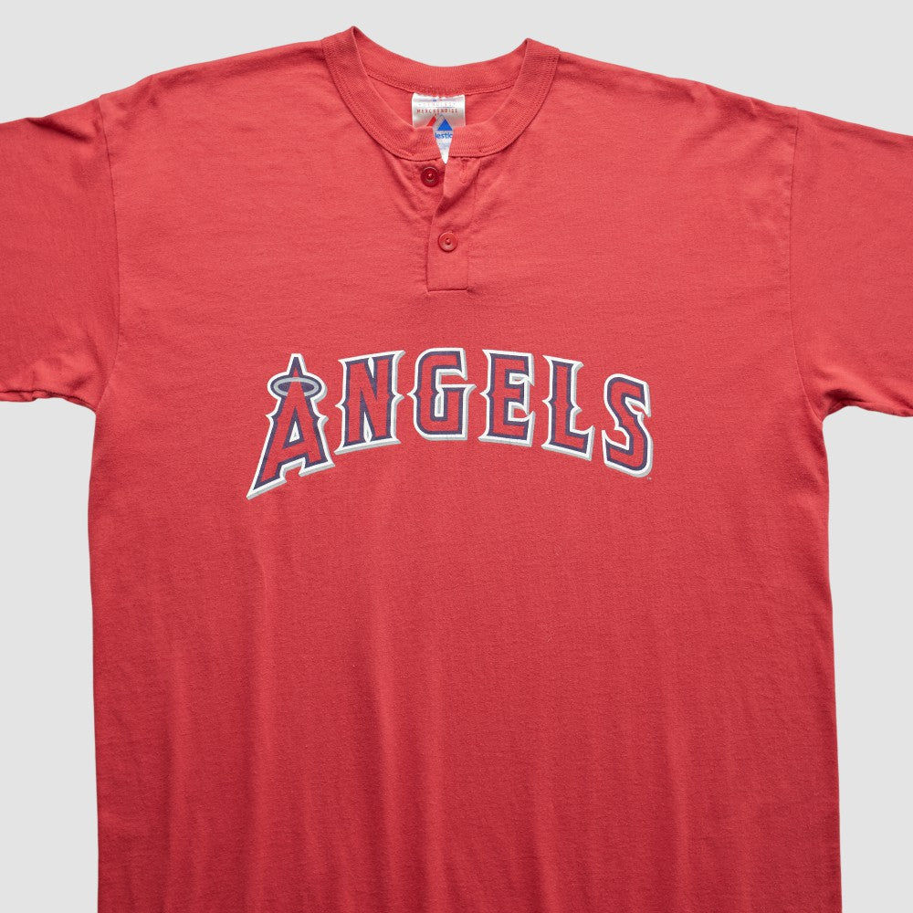 Los Angeles Angels Majestic 2000s T-Shirt - Red - XL by Fanatics Real Vintage T-shirts