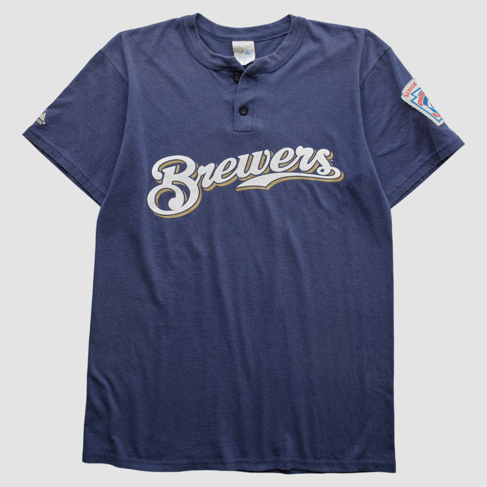 Milwaukee Brewers Majestic 2000s T-Shirt - Navy - M by Fanatics Real Vintage T-shirts