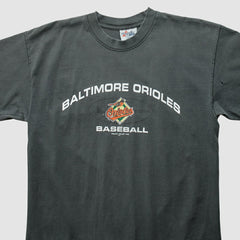 Baltimore Orioles Majestic 1999 T-Shirt - Charcoal - XS by Fanatics Real Vintage T-shirts