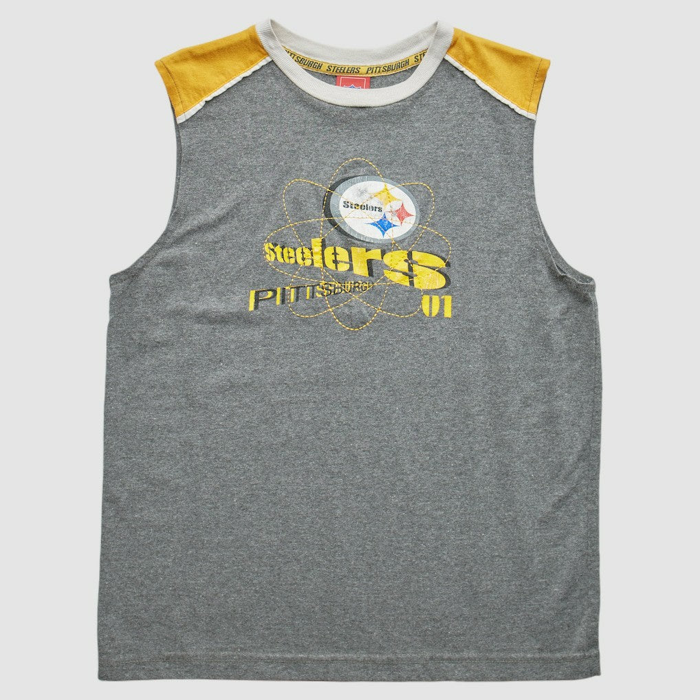 Pittsburgh Steelers NFL 2000s Pullover Tank Heather Gray Vintage