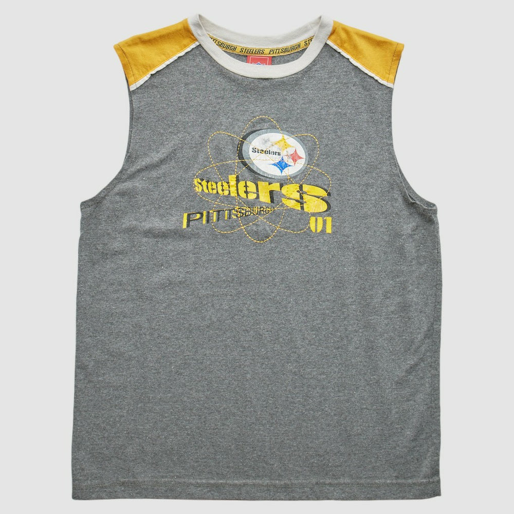 Pittsburgh Steelers NFL 2000s Pullover Tank Heather Gray Vintage